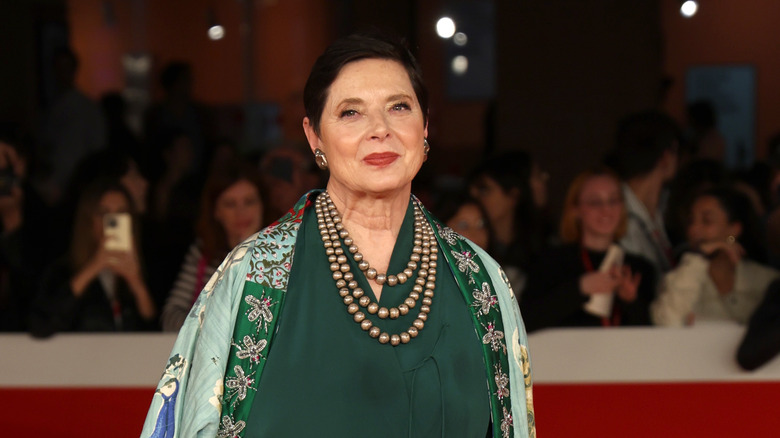 Isabella Rossellini smiling on red carpet