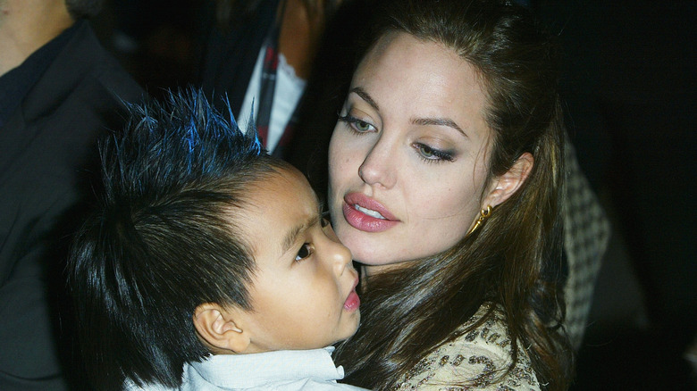 Baby Maddox Jolie-Pitt and Angelina Jolie