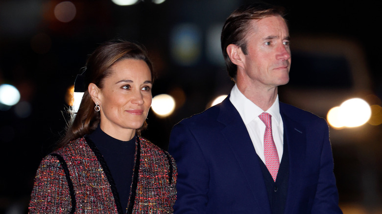 Pippa Middleton and James Matthews attending Kate Middleton's 2023 "Together at Christmas" service.