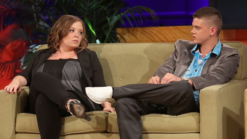 Catelynn Lowell and Tyler Baltierra on couch