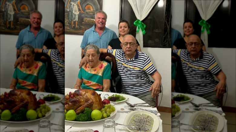 Ana Navarro and her husband pose alongside her mother and father 