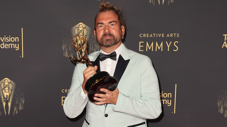 Marc Pilcher accepts his first Emmy Award