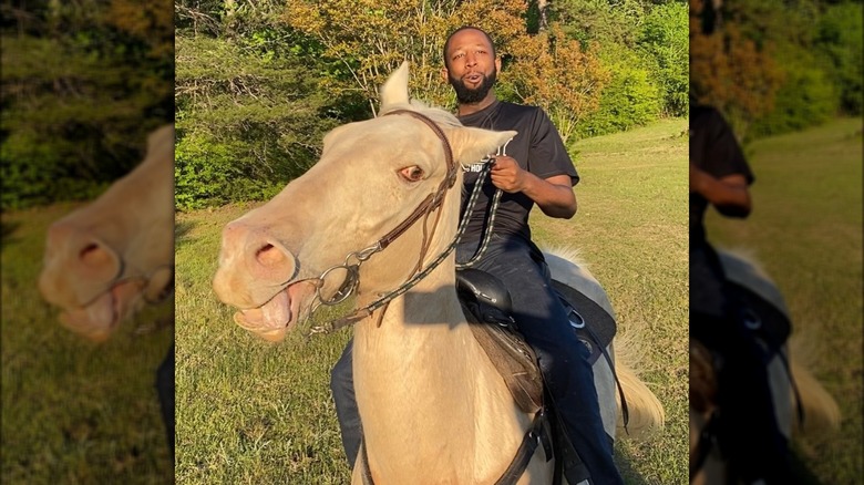 Brandon Smiley riding a horse