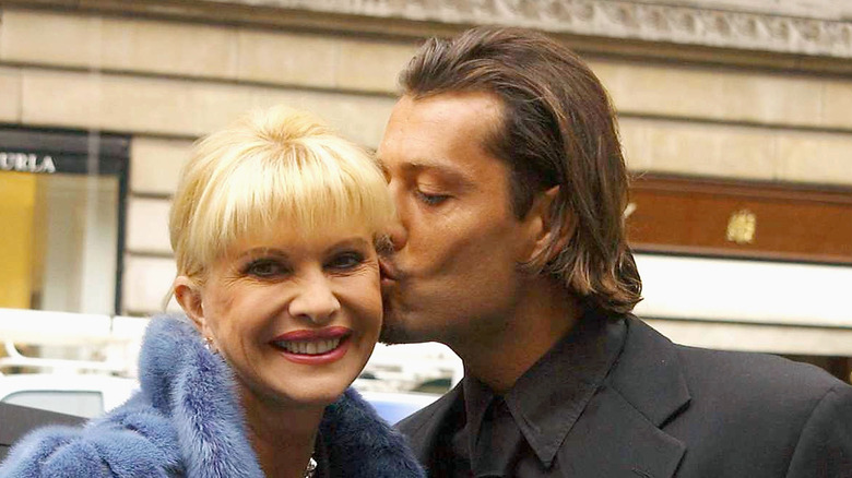 Rossano Rubicondi kissing a smiling Ivana Trump