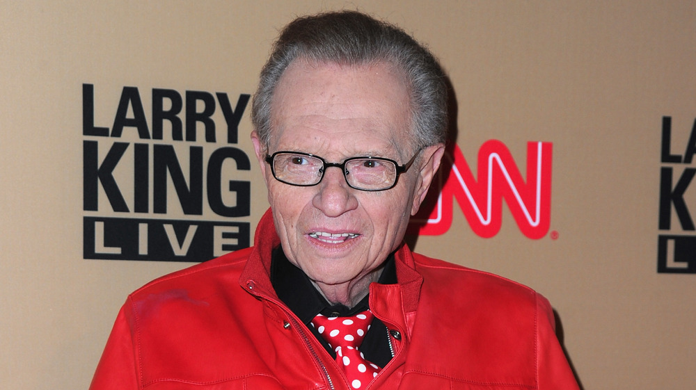 Larry King celebrates the end of his show on CNN