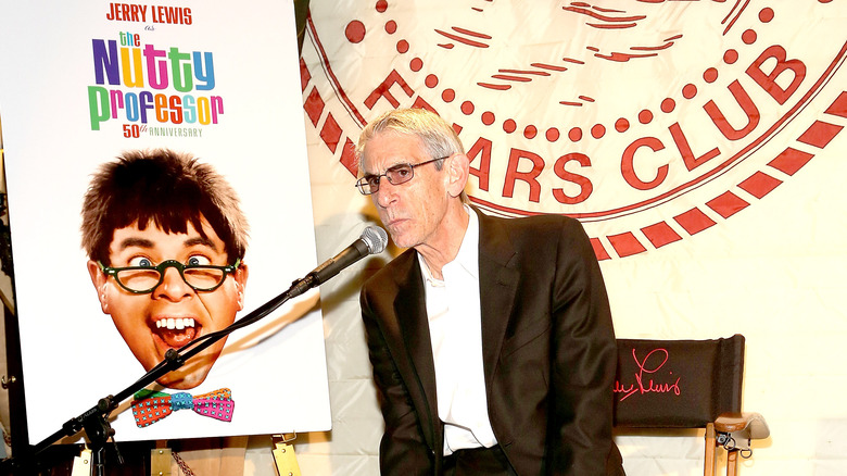 Richard Belzer with microphone