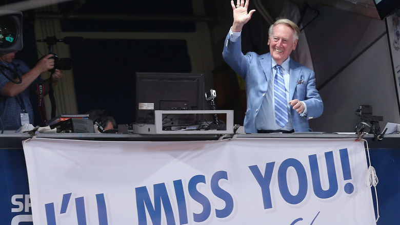 Vin Scully smiling