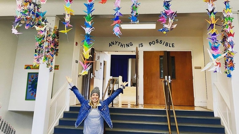 Cristin Coleman surprised by crane decorations in 2021