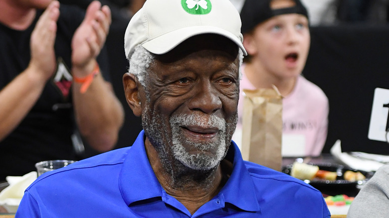 Bill Russell attends a game between the Minnesota Lynx and the Las Vegas Aces