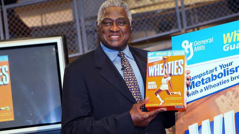 Willis Reed holding Wheaties