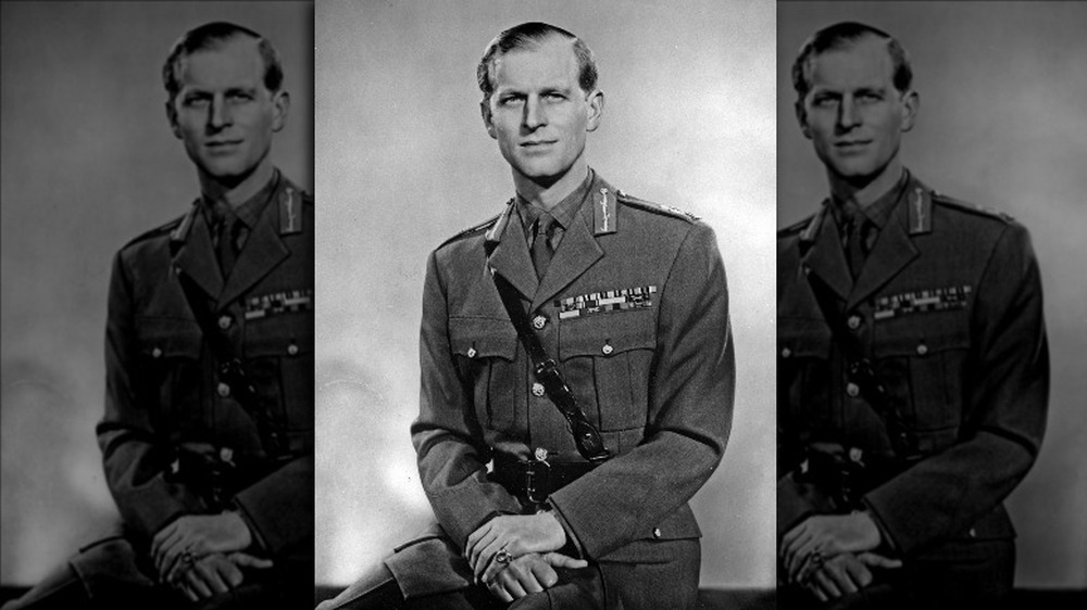 Prince Philip in his military uniform 