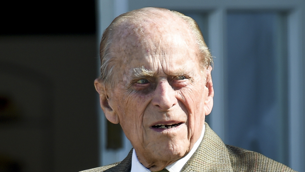 Prince Philip squinting