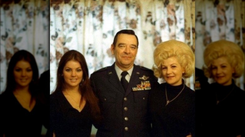 old photo of Anna Lillian Iversen, Priscilla Presley, and Paul Beaulieu