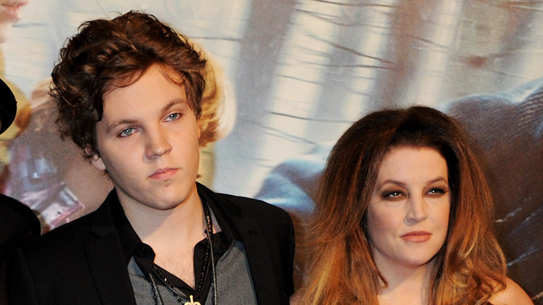 Benjamin Keough and mother Lisa Marie Presley 