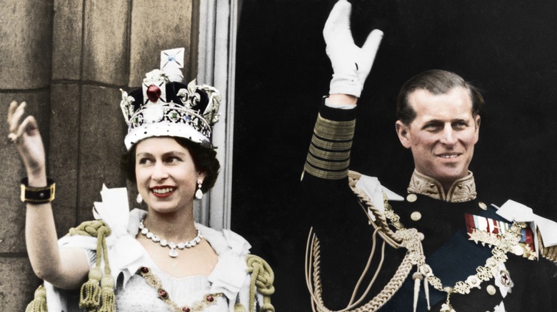 Prince Philip and Queen Elizabeth at 1953 coronation