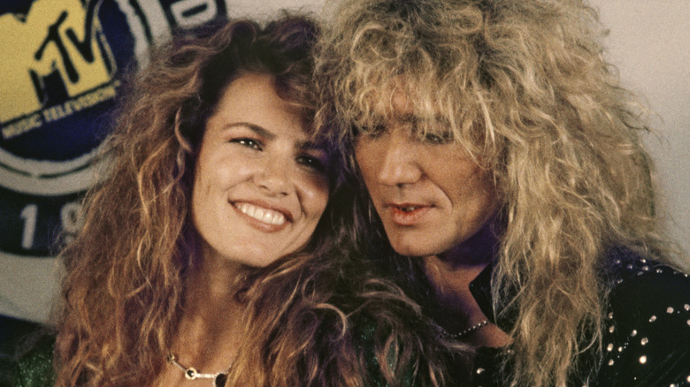 Tawny Kitaen and David Coverdale posing