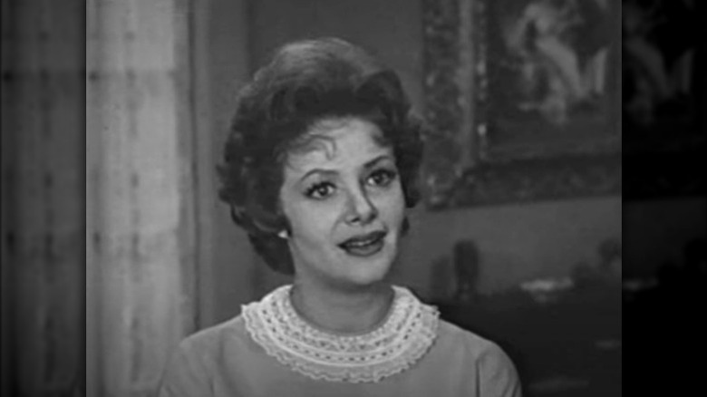 Cara Williams wearing lace collar