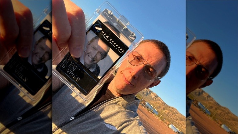 Glen DeVries selfie with badge