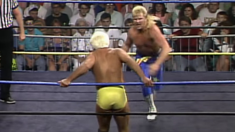 Ric Flair and Bobby Eaton wrestling