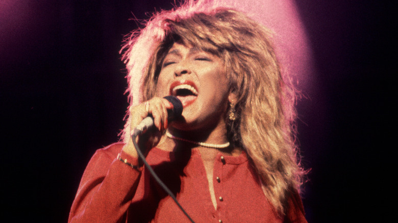 Tina Turner performing in the '80s