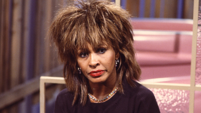 Tina Turner looking serious