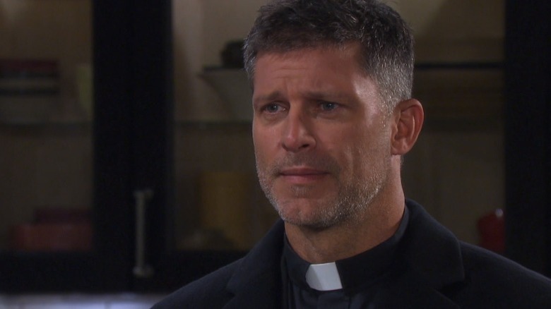 Greg Vaughan as Eric looking stern