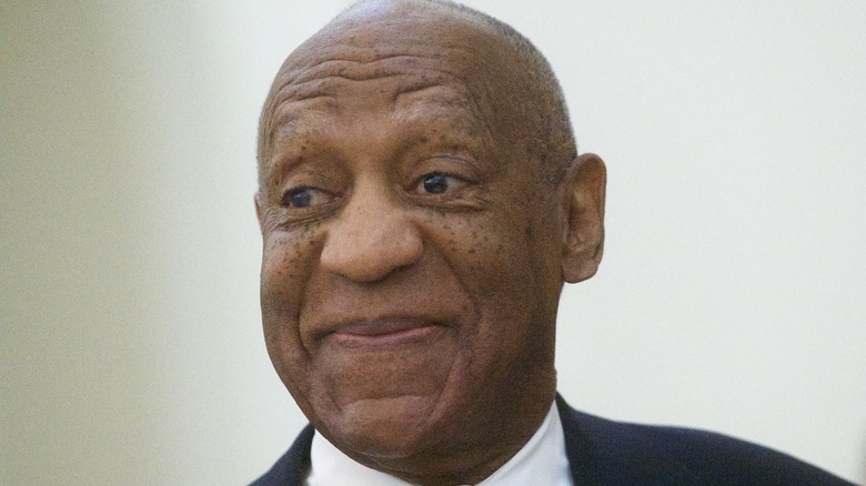 Bill Cosby smiling as a free man