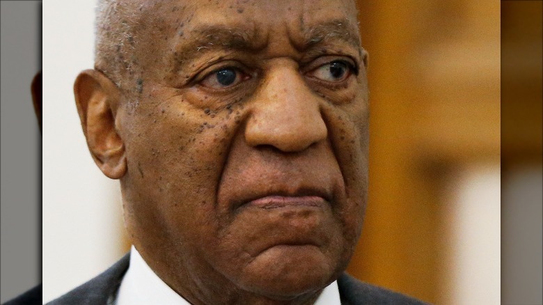 Bill Cosby looking pensive