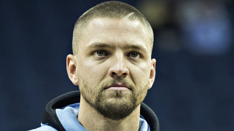 Chandler Parsons looking serious on the court