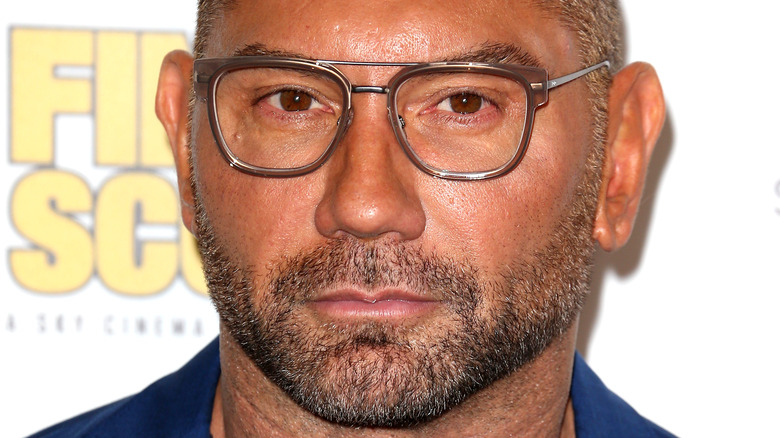 Dave Bautista posing with glasses