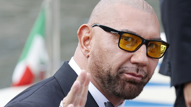 Dave Bautista waving