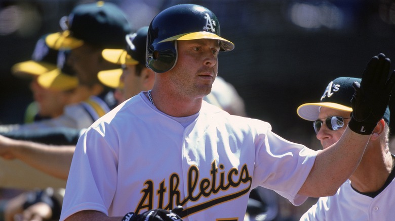 Jeremy Giambi during a game