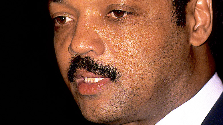 Jesse Jackson moustache downcast