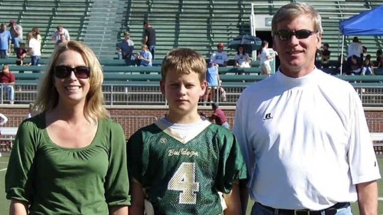 Joe Burrow as a child with his parents