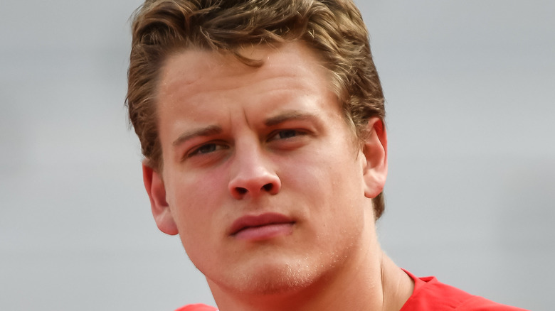 Joe Burrow looking serious