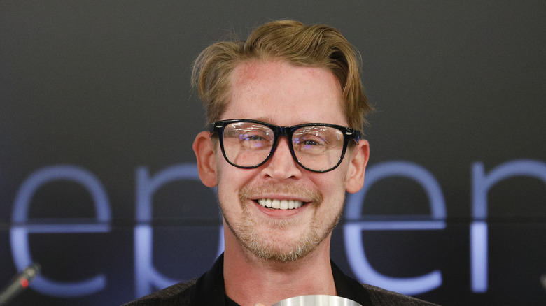 Macaulay Culkin glasses at an event