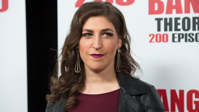 Mayim Bialik at a "Big Bang Theory" event