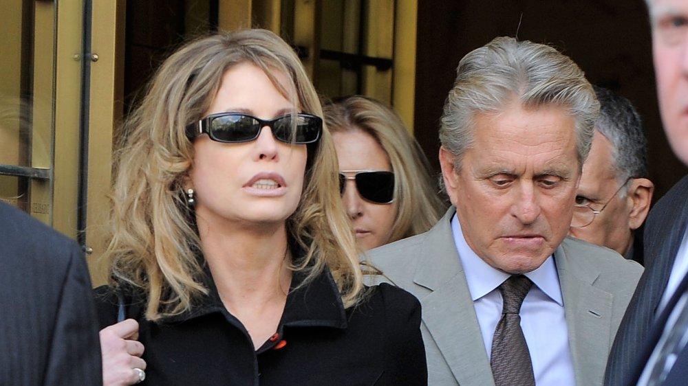 Michael Douglas and ex leaving court after son gets 5 years