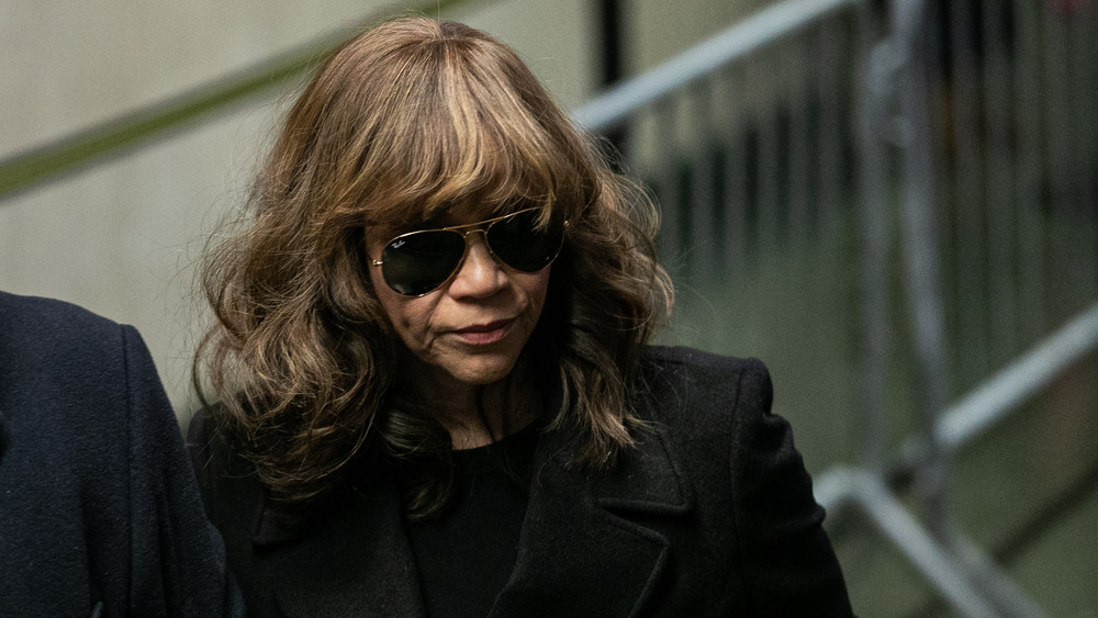 Rosie Perez leaving a New York City Criminal Court during Harvey Weinstein's trial