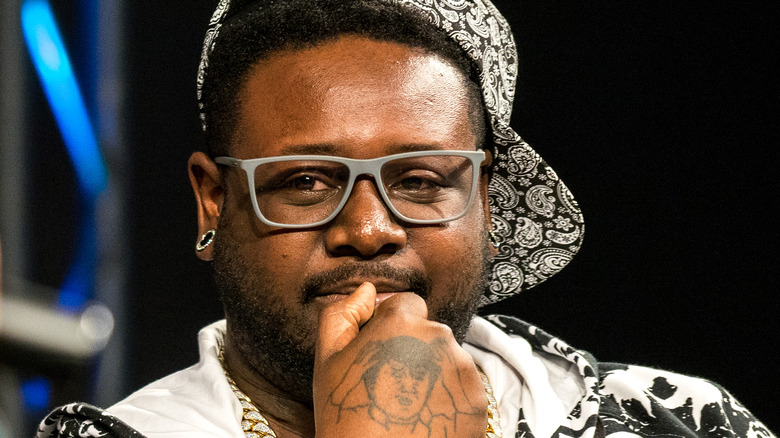 T-Pain looks pensive in 2016