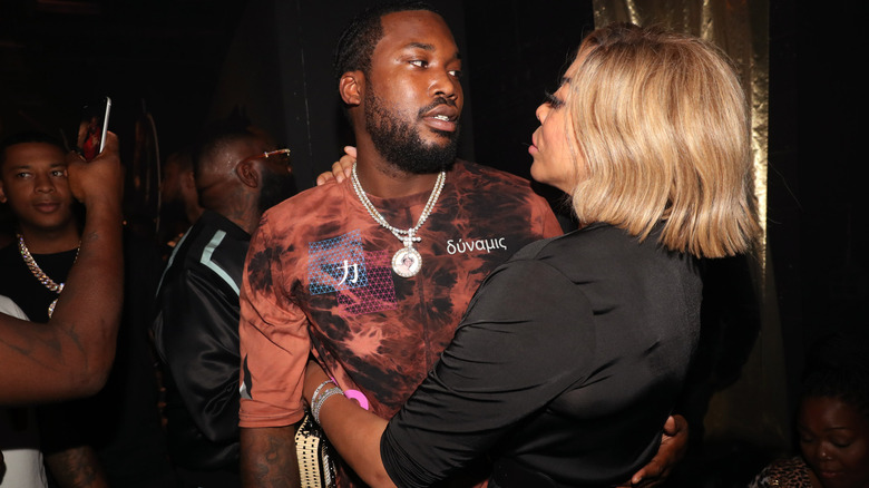 Meek Mill and Wendy Williams at a Rick Ross album party