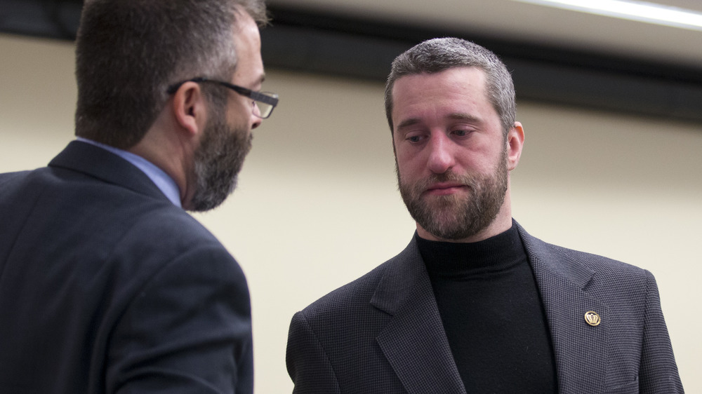 Dustin Diamond attending a court hearing