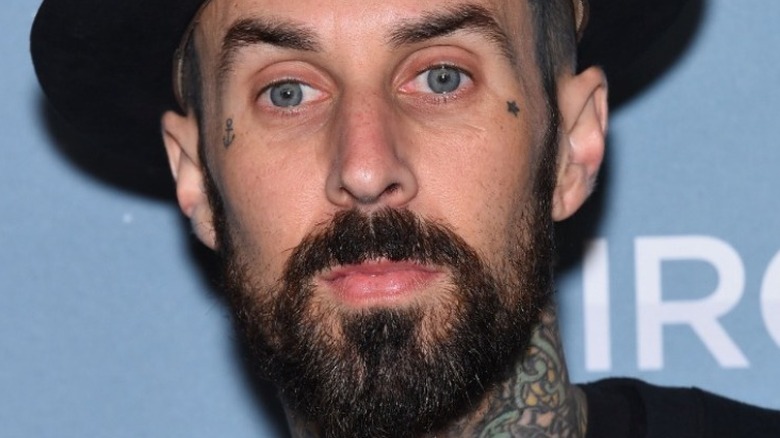 Travis Barker posing