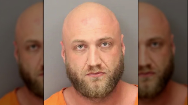 Nick Hogan's 2023 mugshot as seen in photos