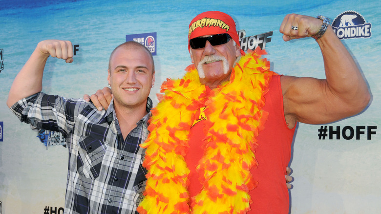 Nick and Hulk Hogan pose together