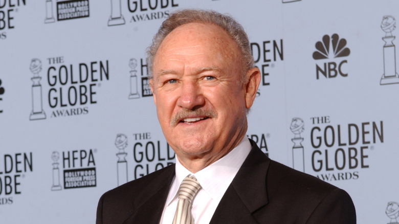 Gene Hackman, posing at the Golden Globes