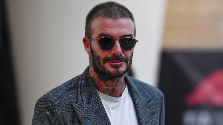 David Beckham wearing sunglasses