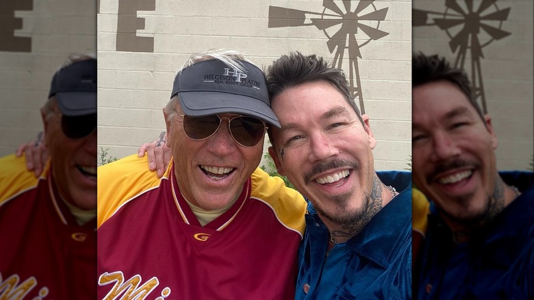David Bromstad poses with his father 