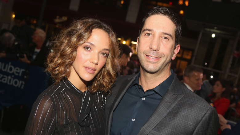 David Schwimmer and Zoe Buckman smiling