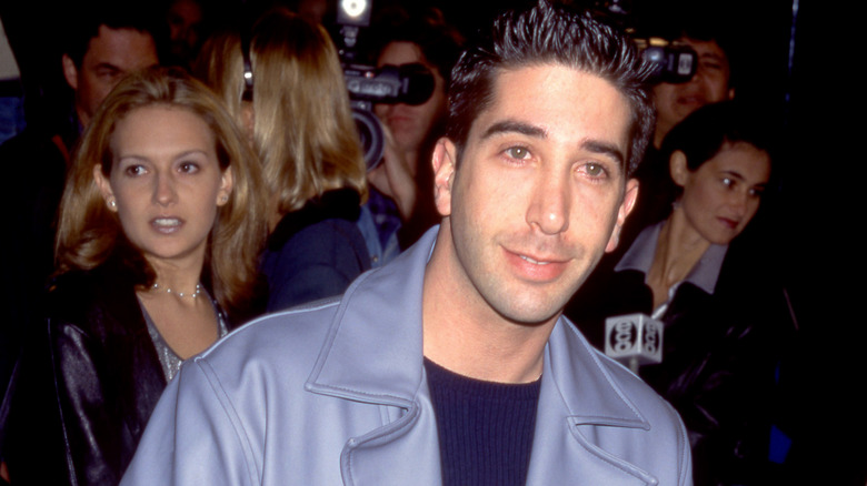 David Schwimmer wearing gray jacket